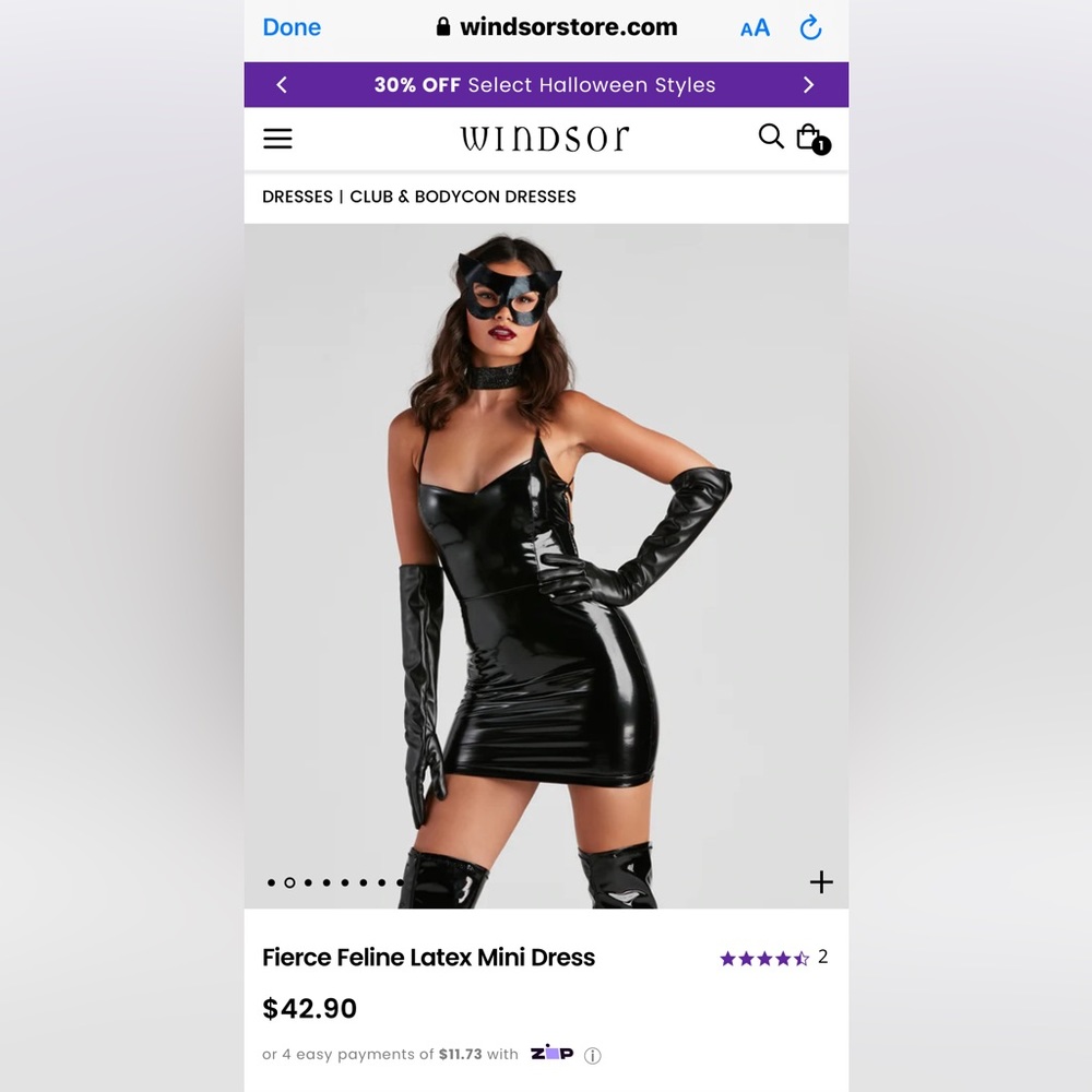 Windsor latex dress (medium)